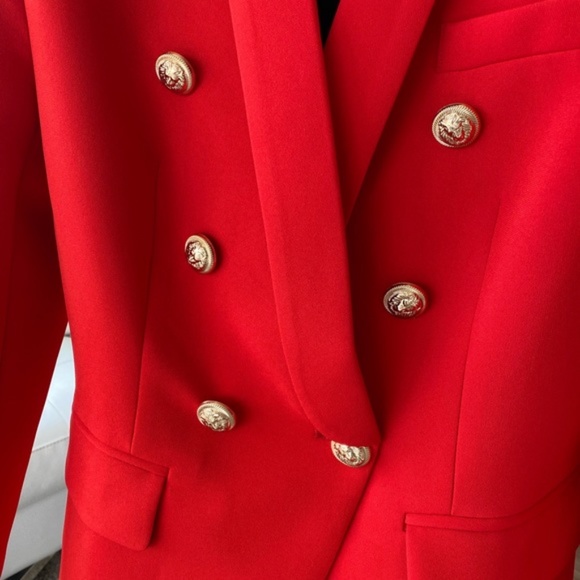 Double breasted jacket & pants Red suit w/buttons - Picture 11 of 14